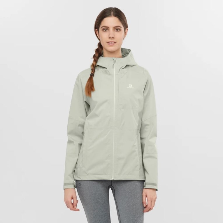 Chaquetas Shell Salomon Outrack Impermeables 2.5L Mujer Verde Menta | MX VRDL051